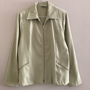 Y2K Vintage Green Clio BRAT Shirt Jacket  - Green 100% Cotton Size Medium